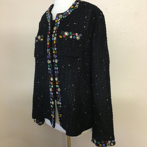 The Collective Works of Berek 2 By Takako Sakon Beweweled Tweed Suit Jacket - Picture 5 of 13